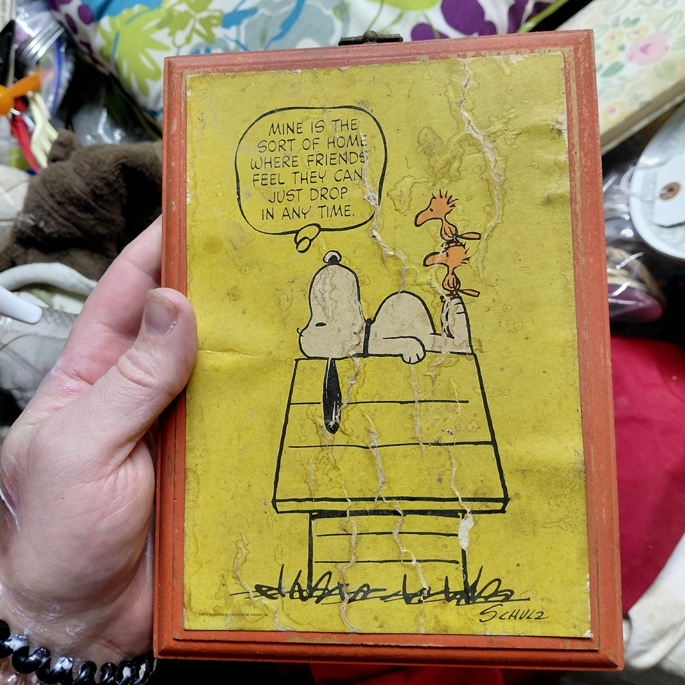 vintage Snoopy and Woodstock "Peanuts" wall plaque,